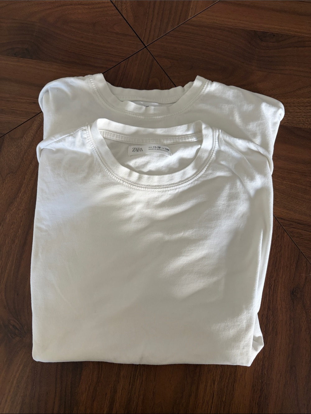 Zara White Short Sleeve Crew Neck Tee - 2-Pack Look